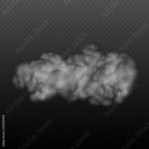 Set of white vector cloudiness ,fog or smoke on dark checkered background.Set of Cloudy sky or smog over the city.Vector illustration.