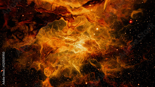 Fototapeta Naklejka Na Ścianę i Meble -  Galaxy Nebula Stars Fly Through Astronomy Starfield Milky Way Formation Big Bang Devine Creation Vast Universe