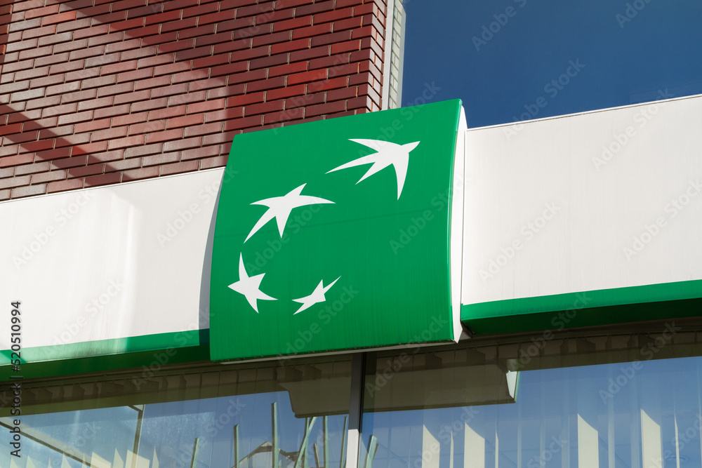 BNP Paribas Bank logo sign. Banque Nationale de Paris, French banking ...