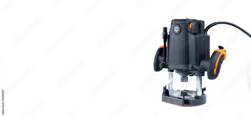 Electric milling machine. On a white background. Hand tool. Electric milling machine. On a white background. Hand tool.