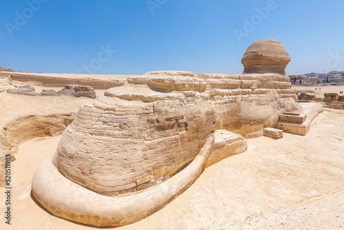 The tail of the sphinx, Giza, Egypt.