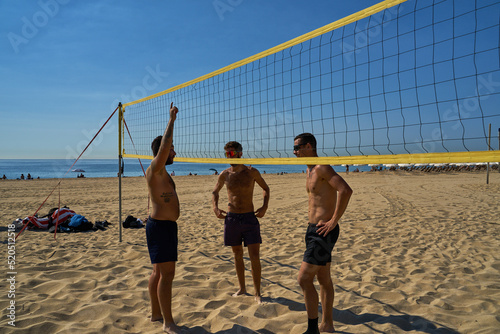 technical details of a beach volleyball match