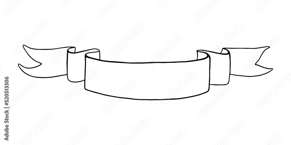 Banner ribbon. Empty Banner on chalkboard, handdrawn vector sketch, clean outlines, vintage style blackboard. Banner ribbon. Empty Banner on chalkboard, handdrawn vector sketch, clean outlines, vintage style blackboard.