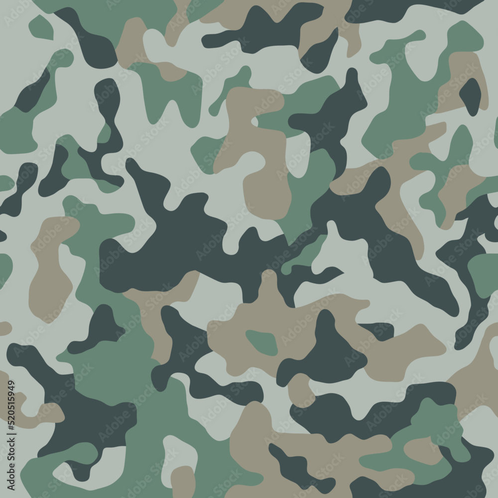 Camouflage, seamless pattern. Modern military ornament for fabric and fashion. Classic camo clothing style. Green brown black texture. Vector background, textile print Camouflage, seamless pattern. Modern military ornament for fabric and fashion. Classic camo clothing style. Green brown black texture. Vector background, textile print