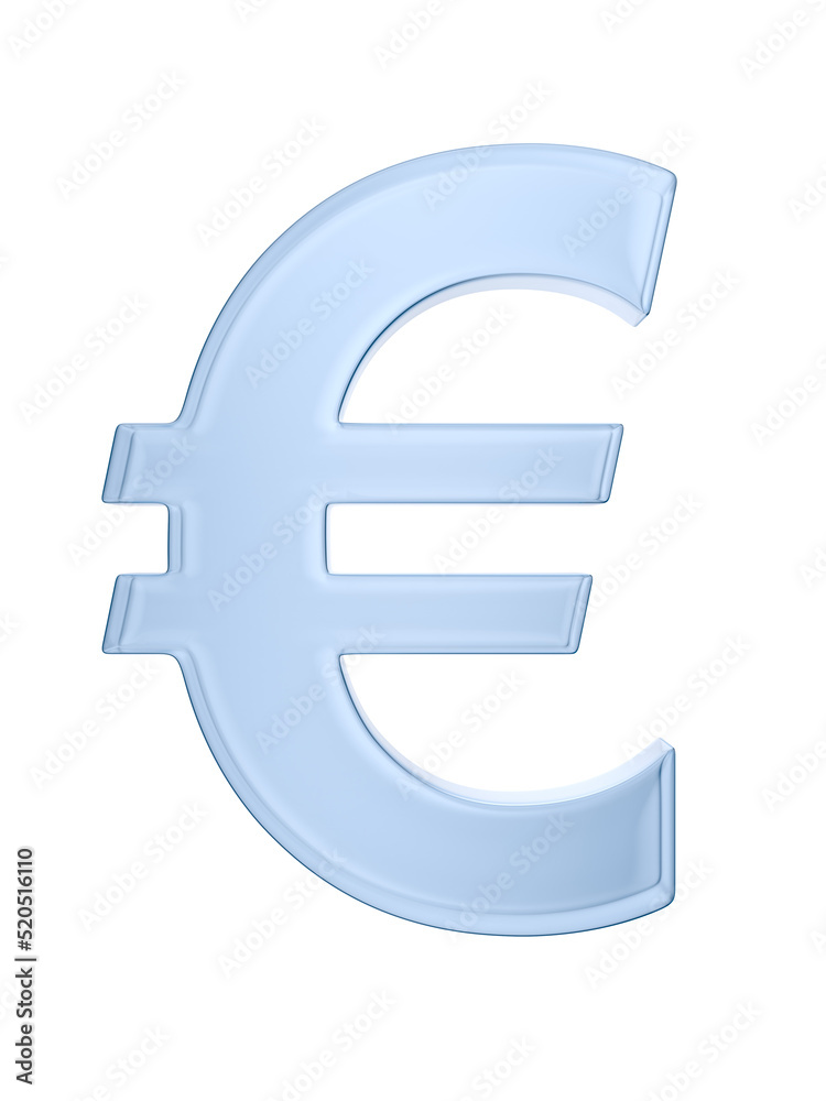 symbol euro on white background. Isolated 3D illustration symbol euro on white background. Isolated 3D illustration