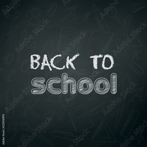 School board with the inscription back to school - Vector