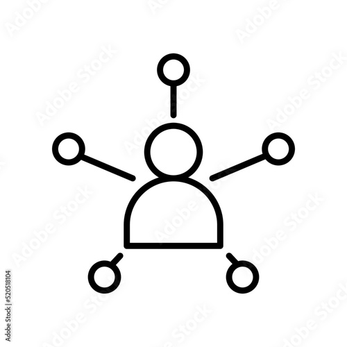 Użytkownik, user, sieć, networking - iko na wektorowa