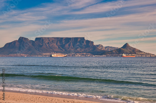 Cape Town from Bloubergstrand, South Africa photo