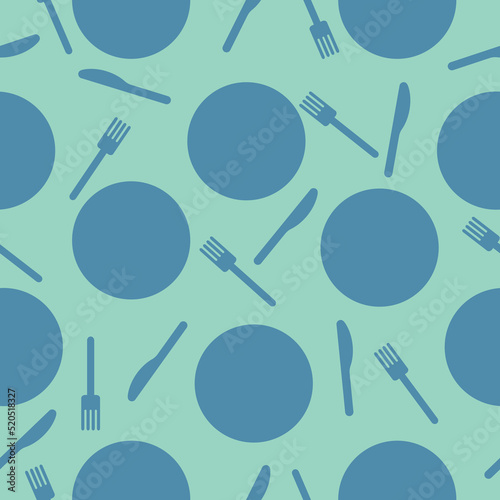 seamless pattern minimalistic cutlery vector