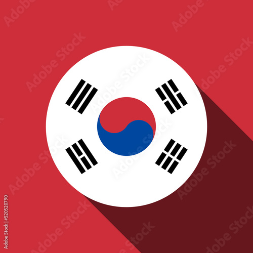 Country South Korea. South Korea flag. Vector illustration.