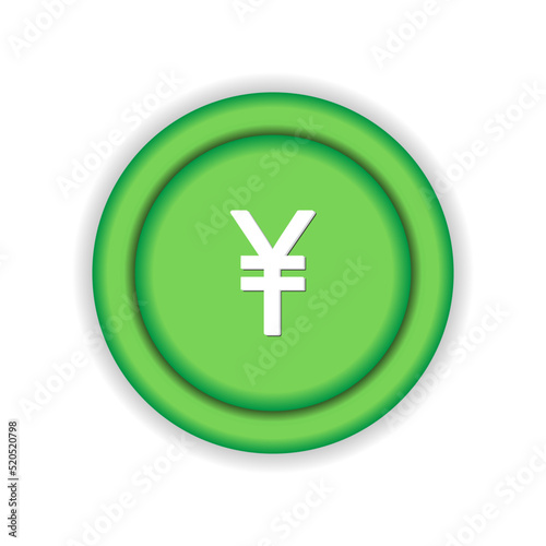 Japanese yen currency symbol vector.