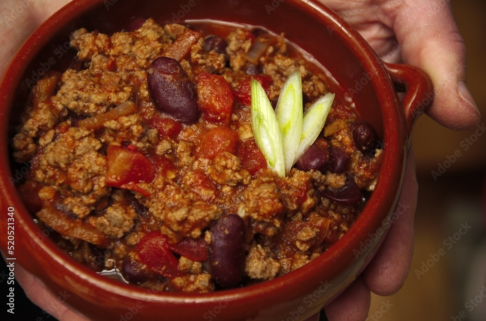 Chili in a bowl Chili in a bowl