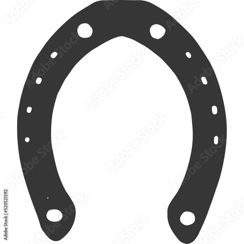 Horseshoe Vintage Illustration Vector