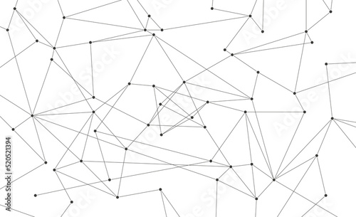 Abstract polygonal network connected dots and lines background template. Blockchain linked global graphic vector.