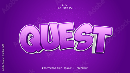Editable quest text effect