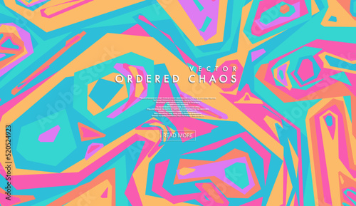 Color lines on ordered chaos background