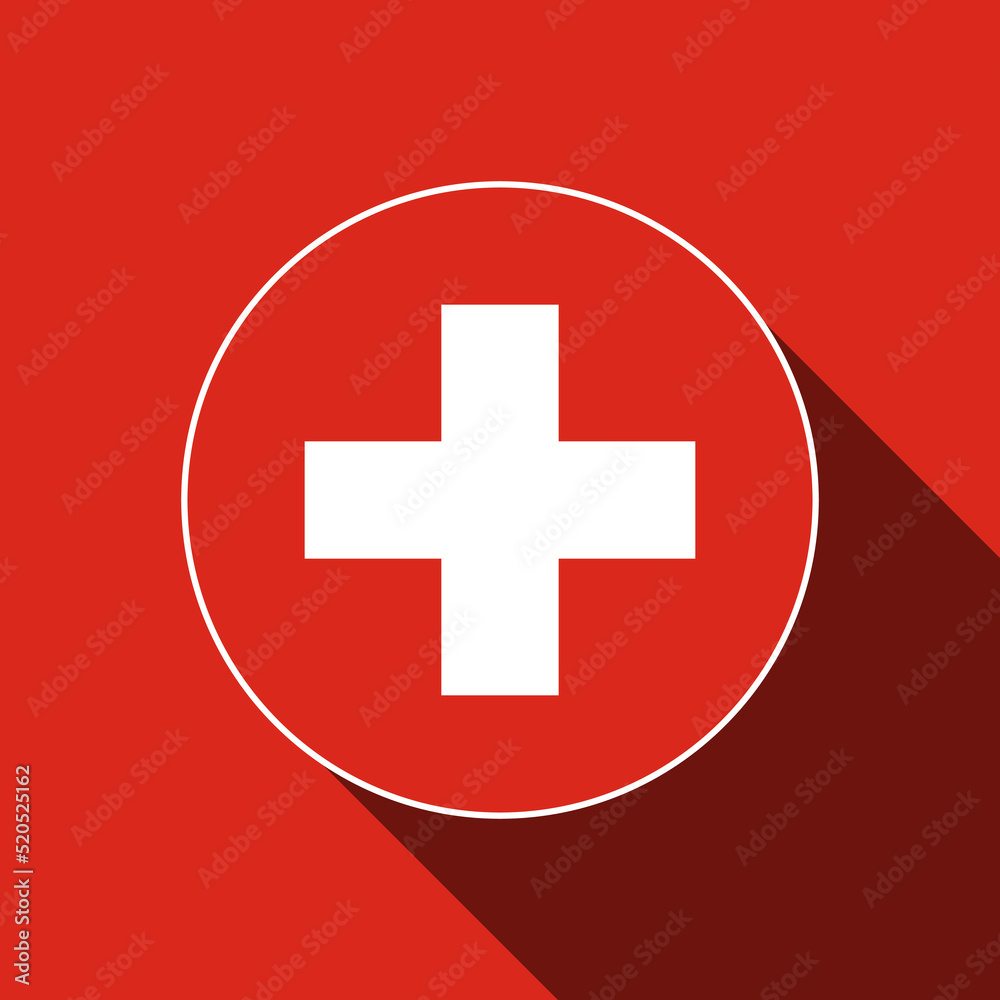 Obraz premium Country Switzerland. Switzerland flag. Vector illustration.