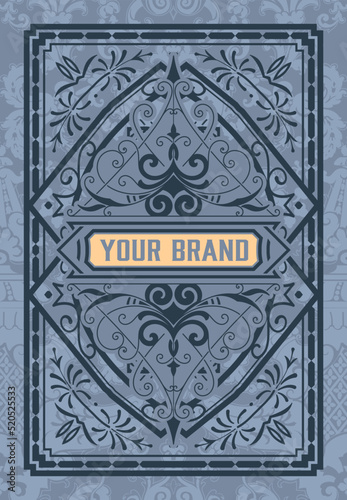 Western card with vintage style