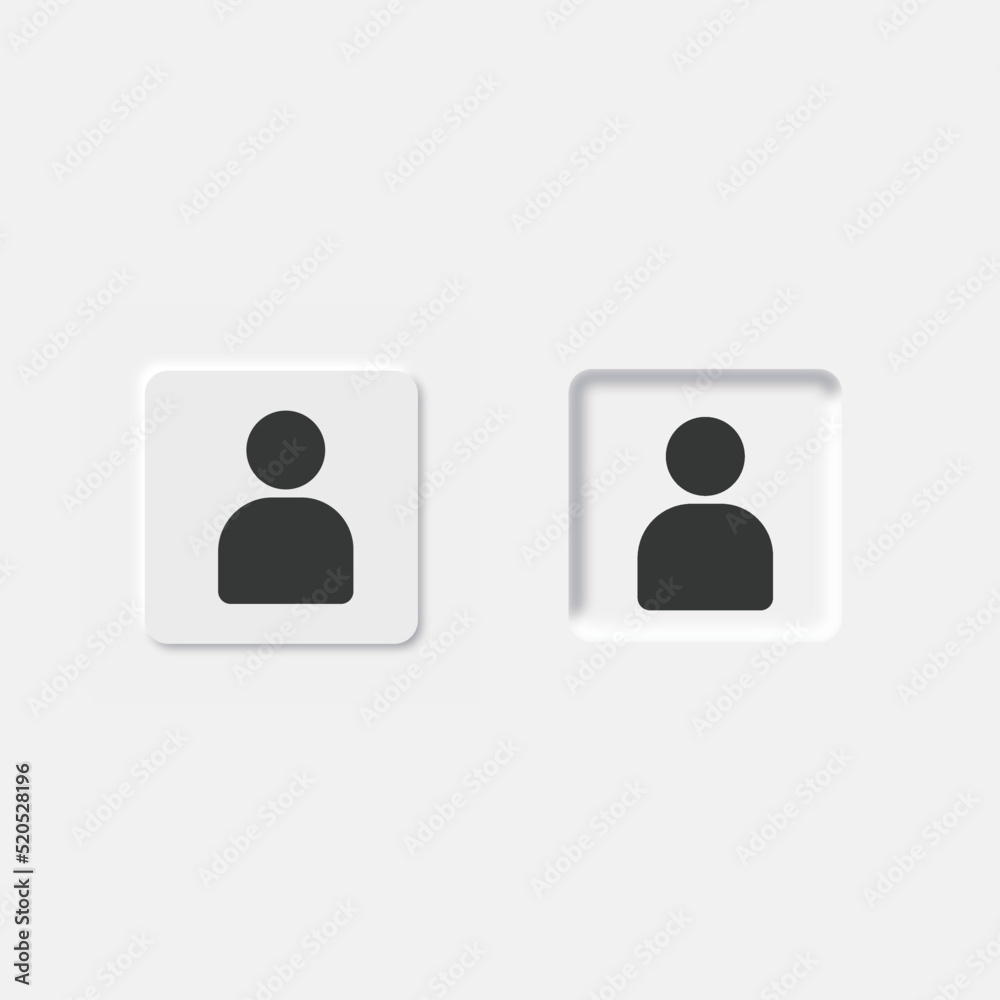 Neumorphic profile icon button.user icon. human person symbol. social profile icon. avatar login Neumorphic profile icon button.user icon. human person symbol. social profile icon. avatar login