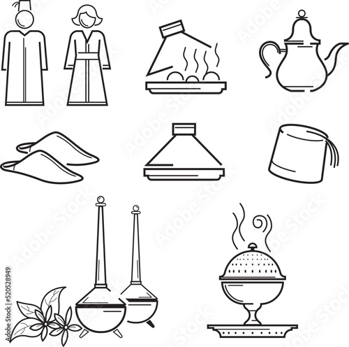 Beautiful Pictogram of Morocco, celebration concept