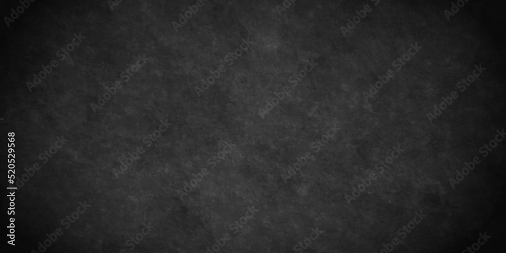 Blackboard and chalkboard grunge backdrop texture background. Vector Black stone concrete texture background anthracite panorama. Panorama dark grey black slate background or texture.