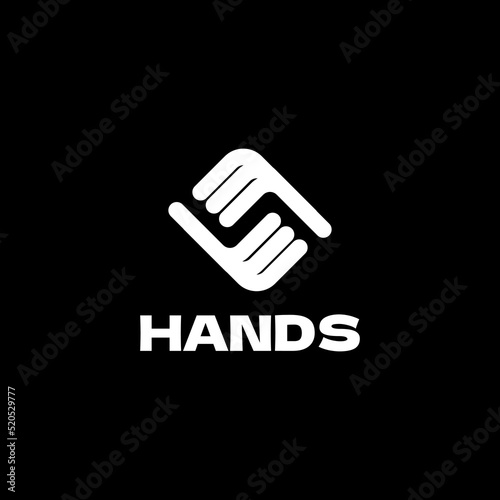 abstract flat hand human modern 