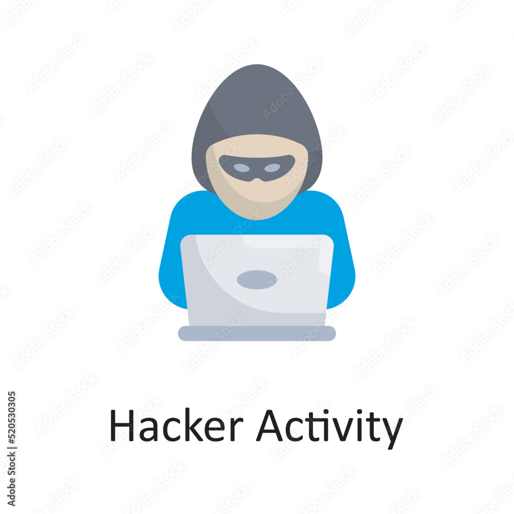 Hacker Activity vector flat Icon Design illustration. Miscellaneous Symbol on White background EPS 10 File