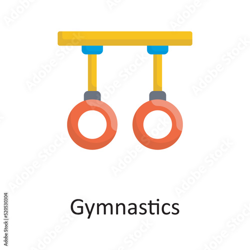 Gymnastics vector flat Icon Design illustration. Miscellaneous Symbol on White background EPS 10 File