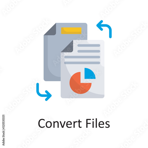 Convert Files vector flat Icon Design illustration. Miscellaneous Symbol on White background EPS 10 File