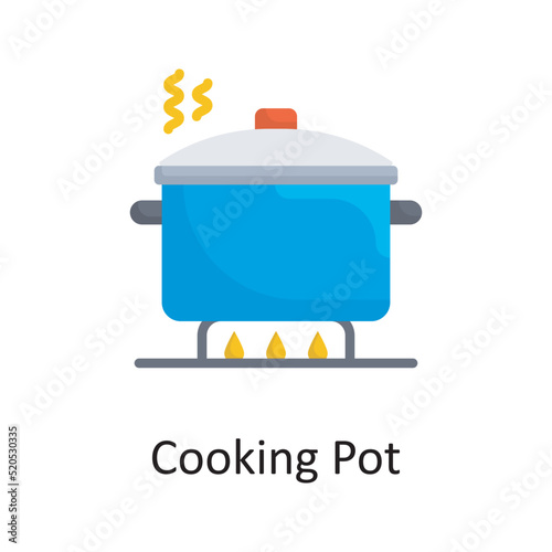 Cooking Pot vector flat Icon Design illustration. Miscellaneous Symbol on White background EPS 10 File