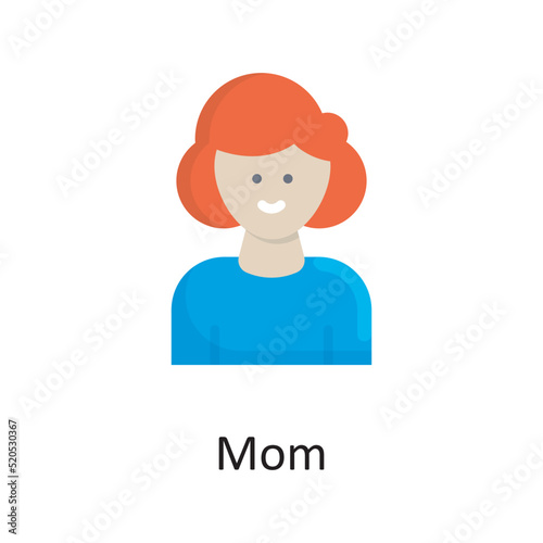 Mom vector flat Icon Design illustration. Miscellaneous Symbol on White background EPS 10 File
