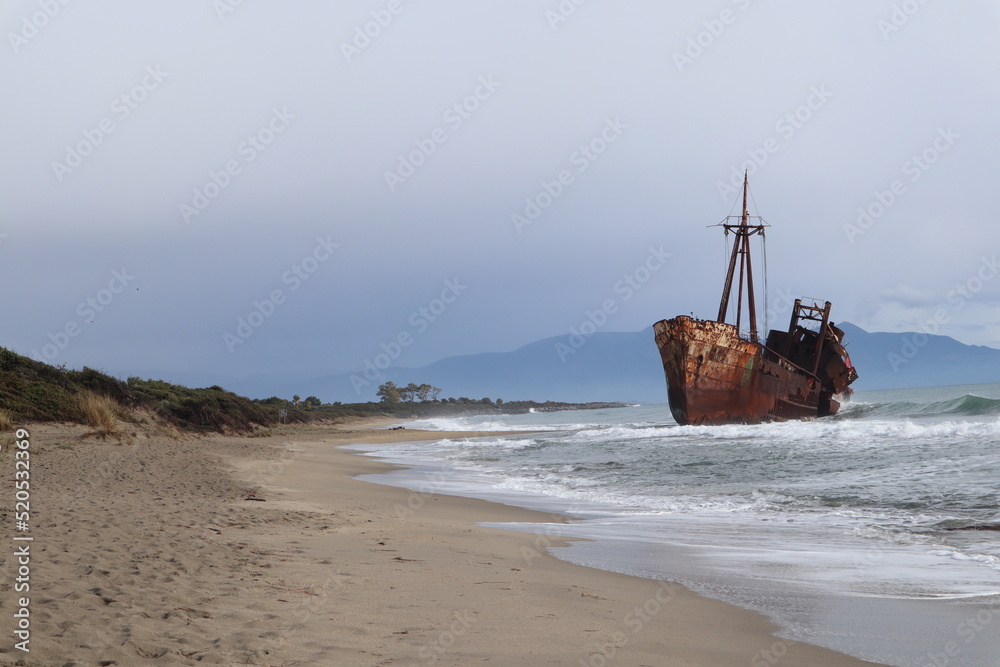 Shipwreck Dimitrios near Gytheio, Peloponnes - Greece, Europe