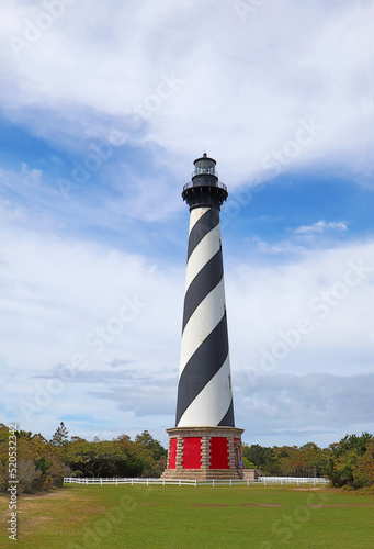 Fototapeta The Cape Hatteras Lighthouse near Buxton, North Carolina vertical