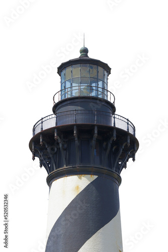 Obraz na plátně Top of the Cape Hatteras Lighthouse isolated