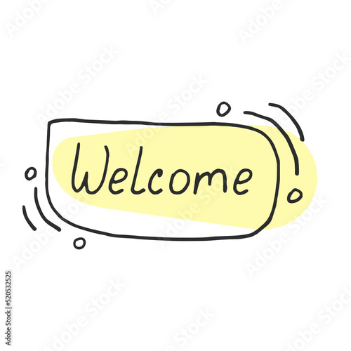 welcome in doodle style