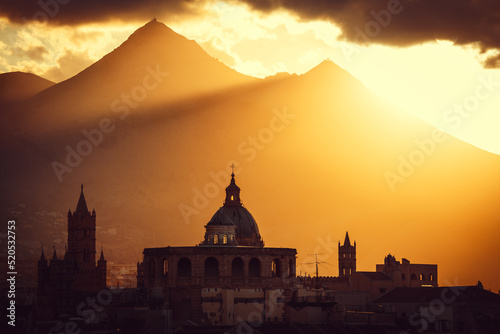 the skyline of palermo duri...