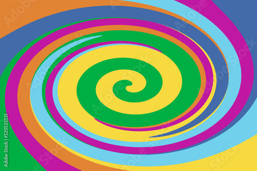 Abstract illustration - background of colorful swirly stripes