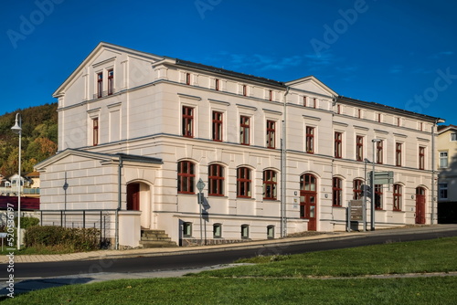 sassnitz, deutschland - historisches altes haus