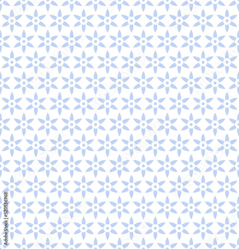 Abstract Blue Seamless Floral Pattern and Texture.