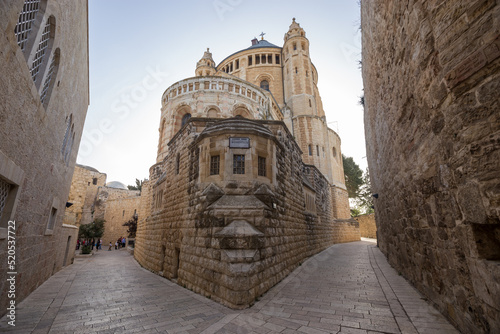 Narrow stone street in Jerusalem