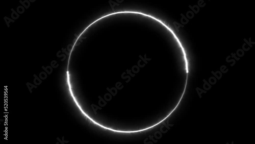 Infinite continual circular background. Seamless loop circle animated. Loopable ring continuous effect.