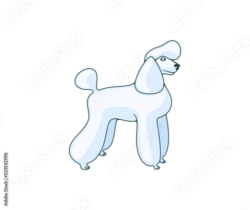 Poodle and big royal poodle, dog, logo design. Animal, pet, pet shop and veterinary clinic, vector design and illustration