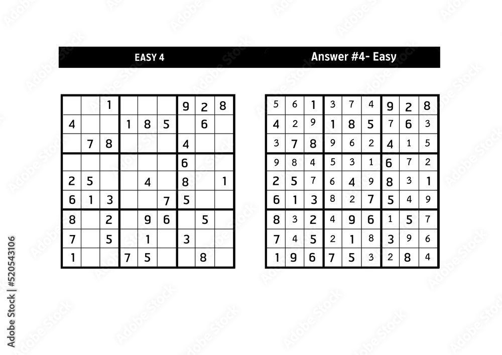 Sudoku puzzle game.Sudoku puzzle with a solution - EASY LEVEL Sudoku puzzle game.Sudoku puzzle with a solution - EASY LEVEL