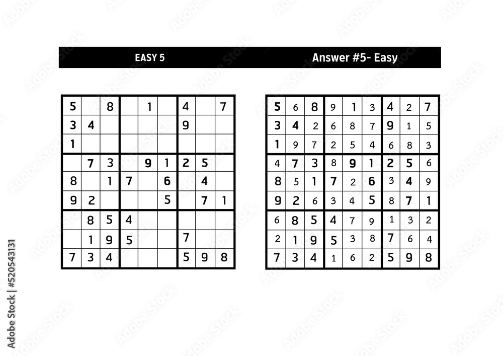 Sudoku puzzle game.Sudoku puzzle with a solution - EASY LEVEL Sudoku puzzle game.Sudoku puzzle with a solution - EASY LEVEL