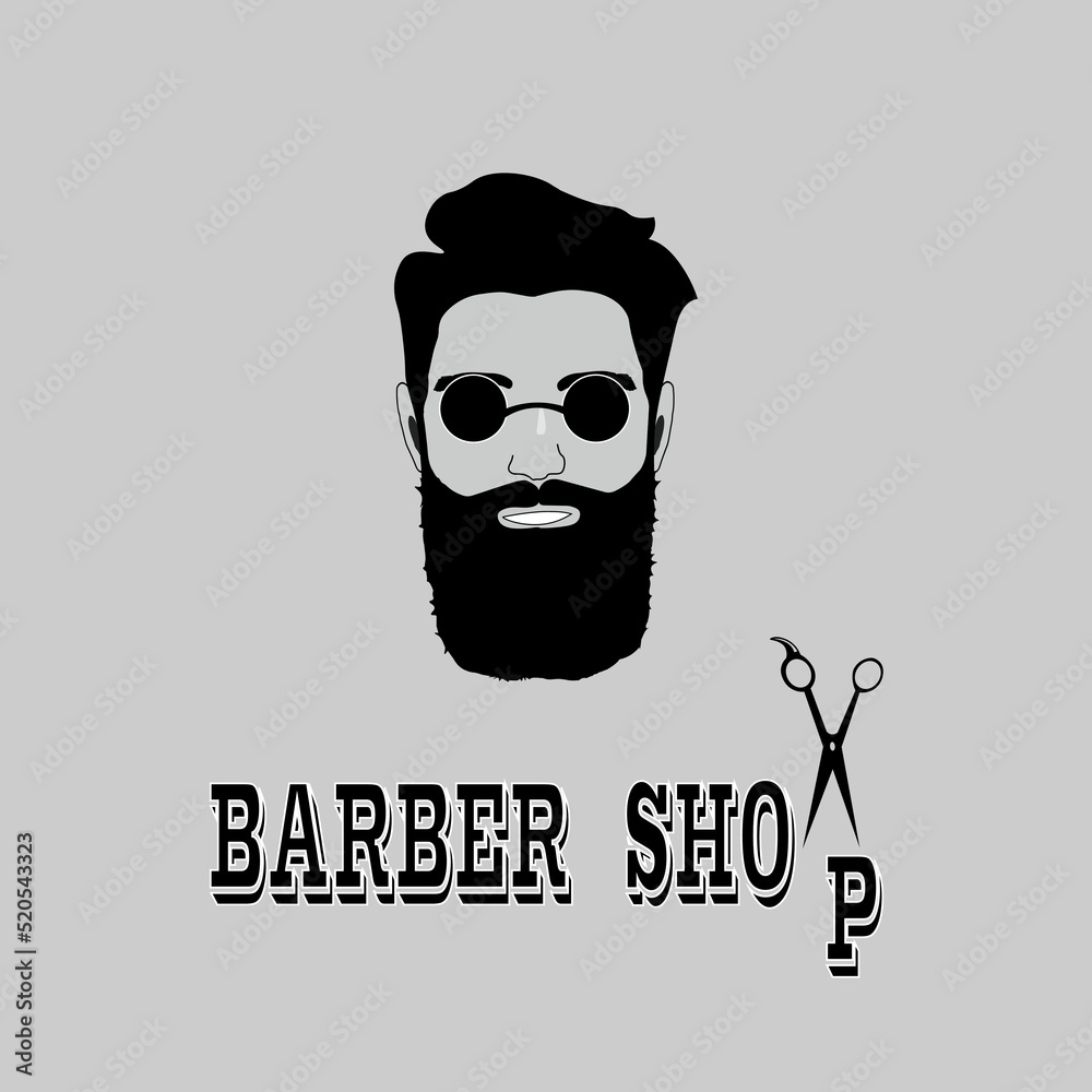 Barber. design concept of the logo, badge, label, on Barbershop men's hipster hairdresser Barber. design concept of the logo, badge, label, on Barbershop men's hipster hairdresser