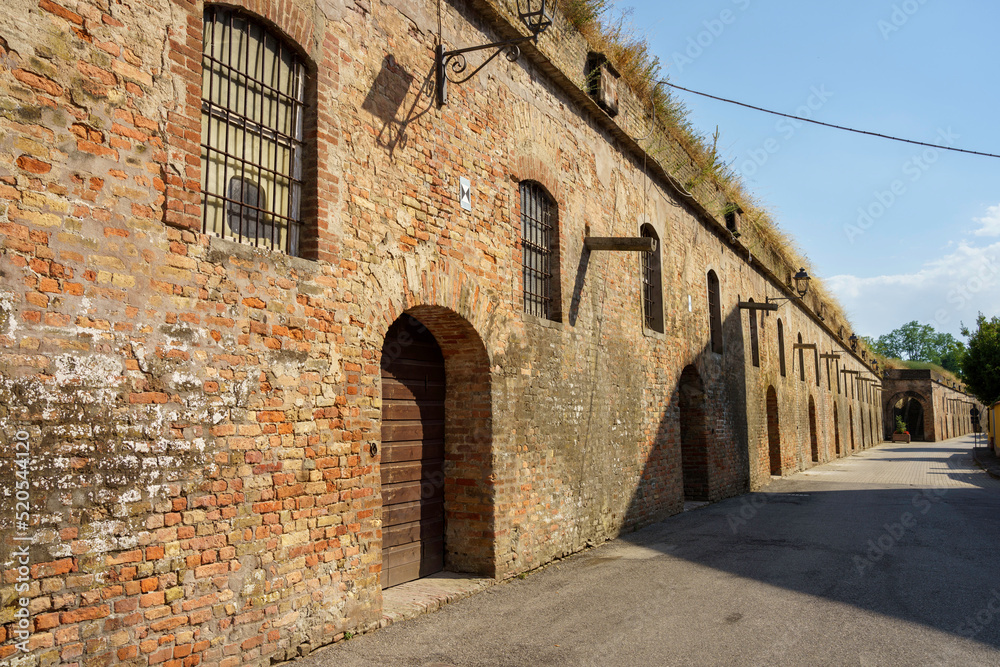 Medieval walls at Pizzighettone, Cremona, Italy