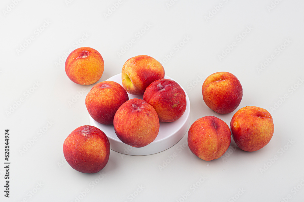 Nectarine fruit isolated on white background Nectarine fruit isolated on white background
