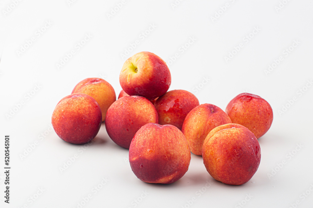 Nectarine fruit isolated on white background Nectarine fruit isolated on white background