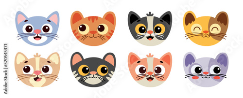 Cartoon Drawing Of Cat Heads