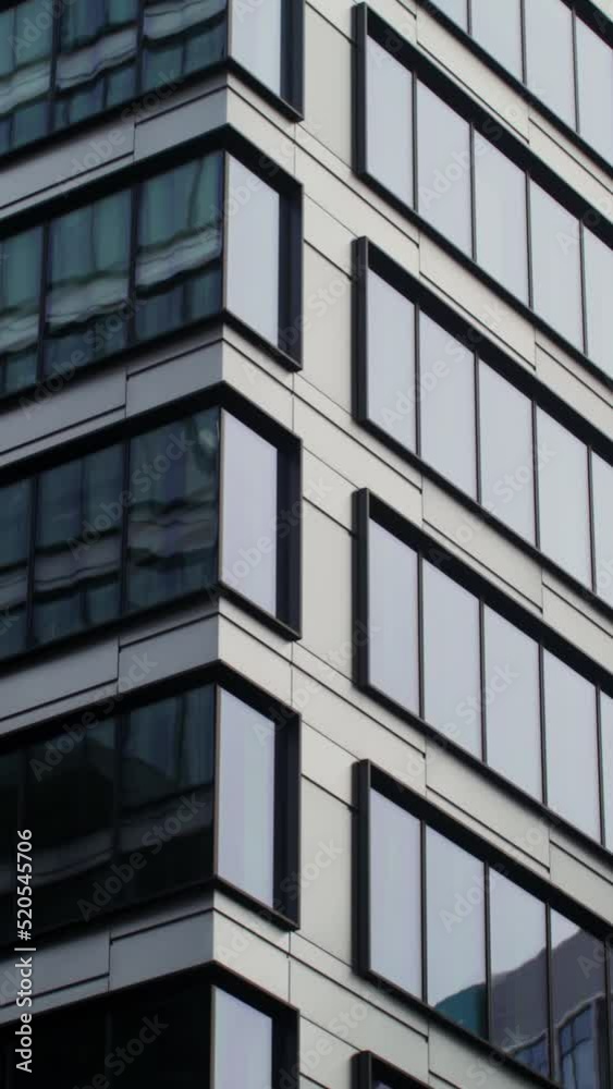 Facades of modern buildings, business center of the city Facades of modern buildings, business center of the city